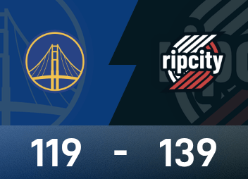 NBA game report: Yang Hansen 2 points, 1 rebound and 2 blocks, Trail Blazers 139-119 Warriors