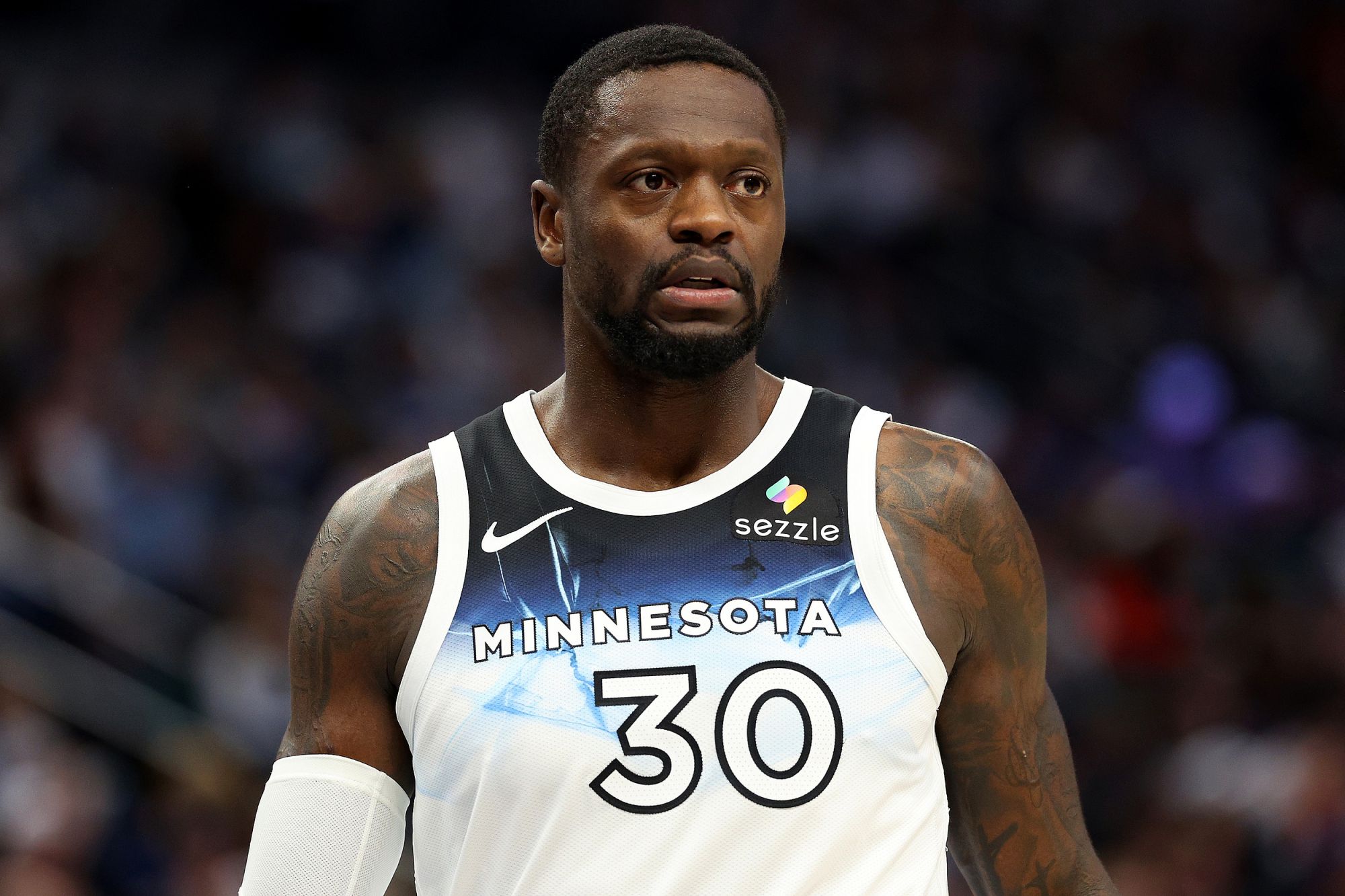 Three members of the Timberwolves scored in double figures in the half, but Edwards only had 5 points and 2 assists.