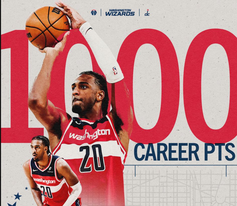 Congratulations! Second overall pick Sarr reaches 1,000 career points milestone