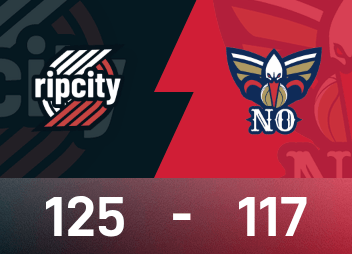 NBA game report: Yang Hansen did not appear & Sharp 35 points, Trail Blazers 125-117 Pelicans