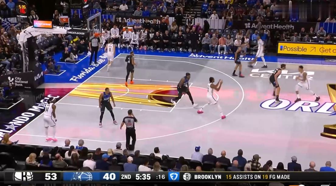 Three Magic players scored in double figures at halftime & Wagner Jr. scored 12 points to help the team narrow the point difference.