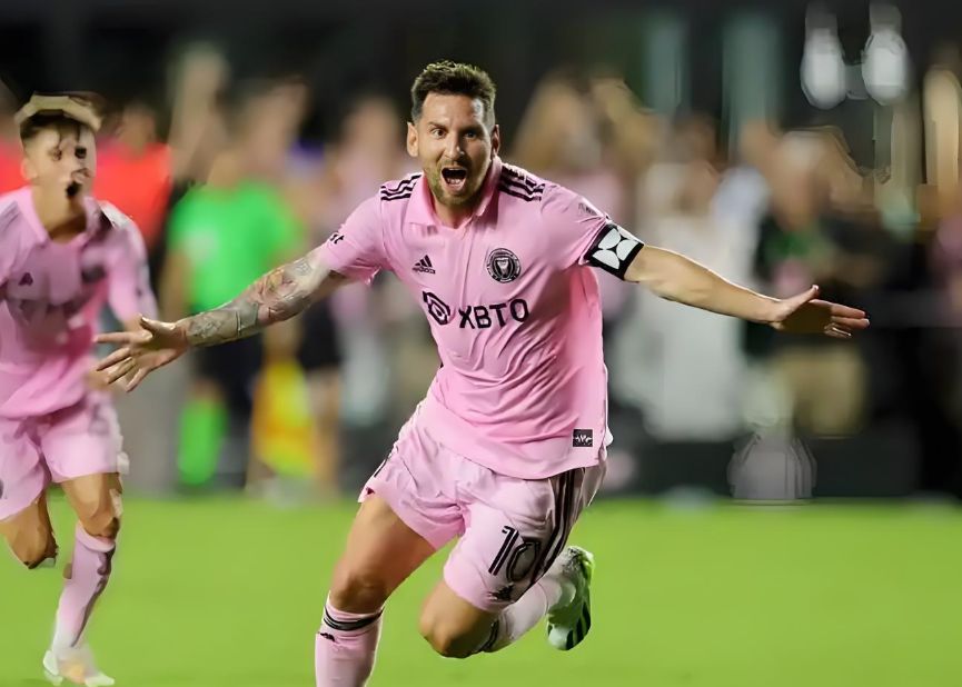 Messi's full game statistics against Nashville SC: 4 shots on goal, 2 goals, 4 dribbles