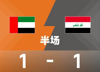 World Asia pre-half time: Zubaidi and Luan each scored, UAE temporarily 1-1 Iraq