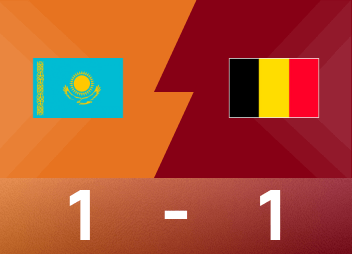 World European Cup preview report: Belgium 1-1 ten-man Kazakhstan, missed advancement