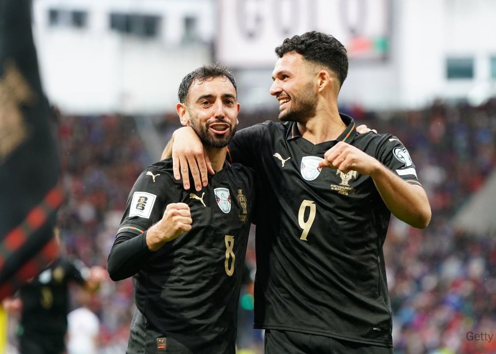 Full game statistics between Portugal and Armenia: dribbling rate 76-24, goal scoring 26-3